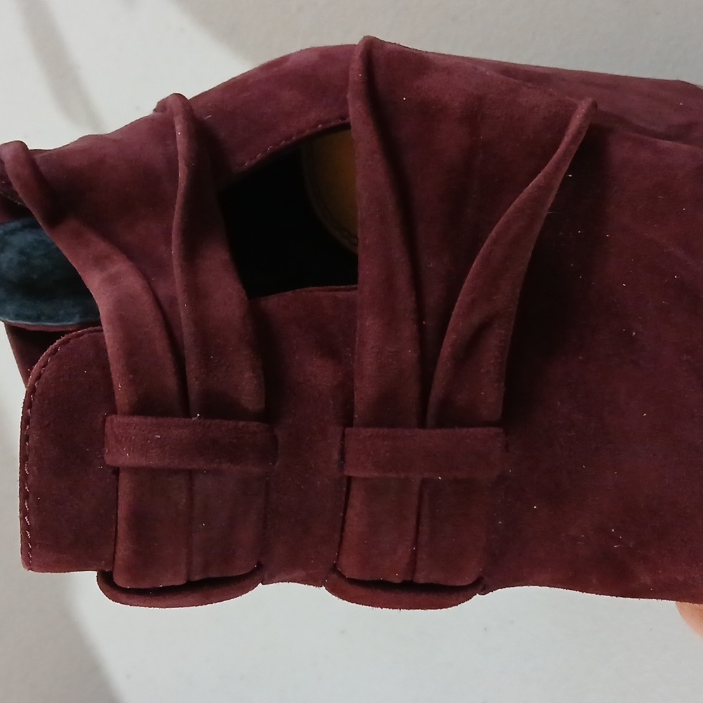Splendid Womens 8.5 Suede Pointed Toe Burgundy Ankle Boots - Picture 5 of 15